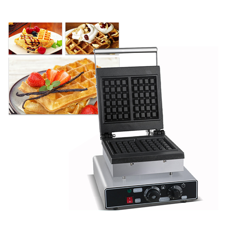 Waffle Iron Belgian - 논스틱 와플 메이커 사각 와플 기계