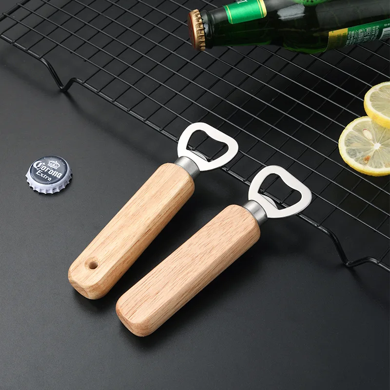 와인 맥주 병따개 코르크 나사 나무 다기능 캔 주방 바 - Kitchen Appliances Wholesale 리뷰 및 가격