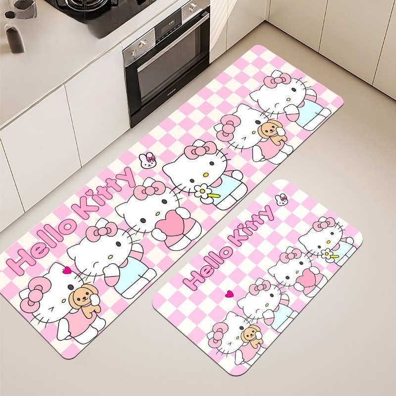 카와이 헬로 키티 바닥 매트 귀여운 만화 주방 논슬립  - Kitchen Appliances Wholesale 리뷰 및 가격