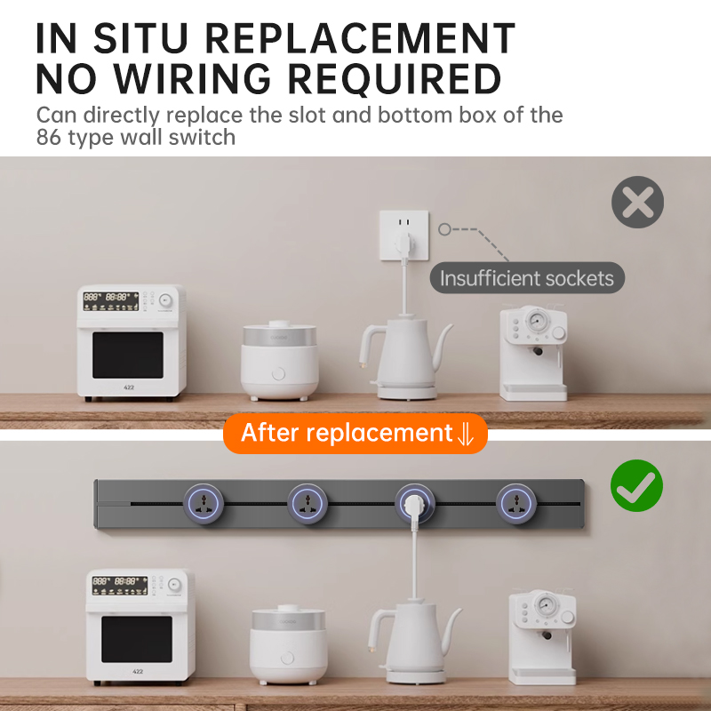 레일 소켓 US UN/USB Type-C 벽면 전원 트 - Kitchen Appliances High End 리뷰 및 가격