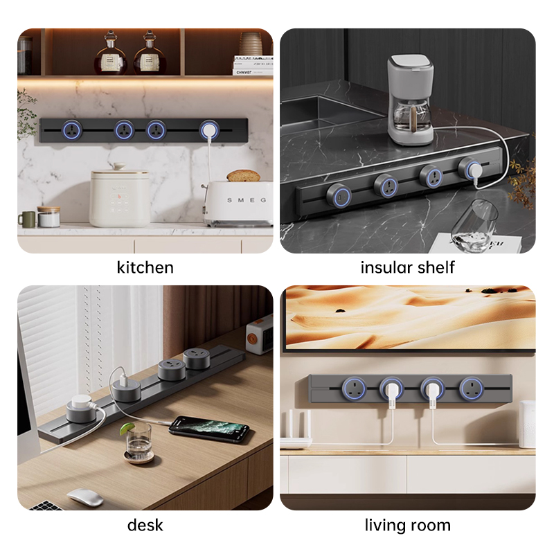 레일 소켓 US UN/USB Type-C 벽면 전원 트 - Kitchen Appliances High End 리뷰 및 가격