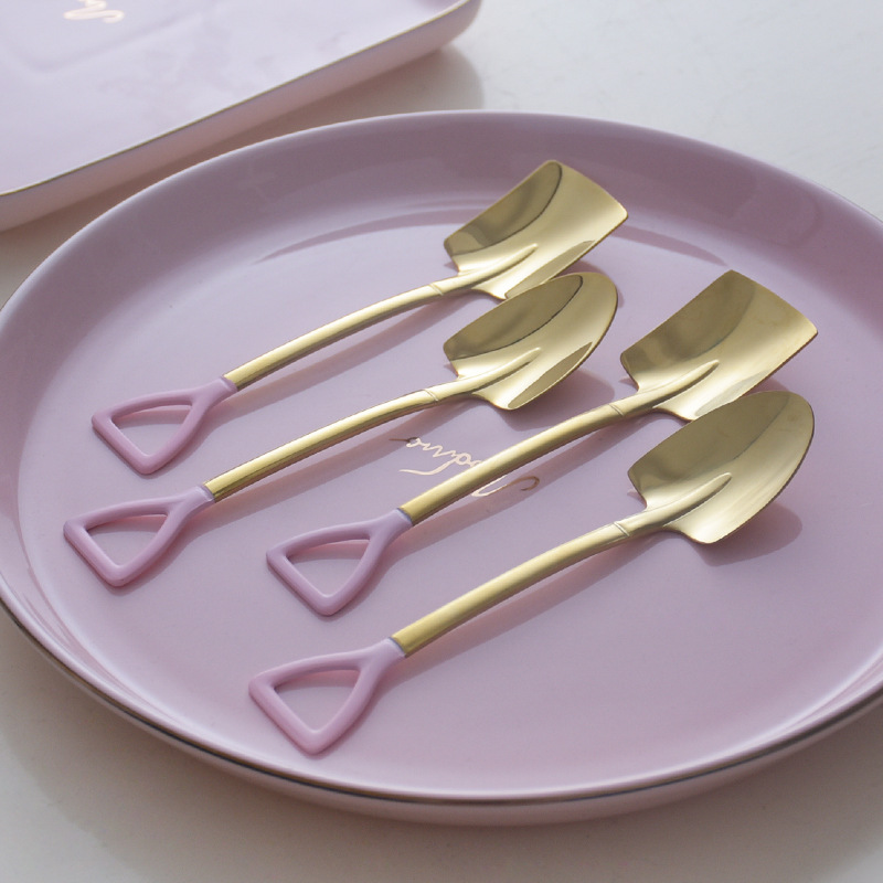 럭셔리 핑크 골드 스푼 칼 붙이 식기 숟가락 삽 주방  - Kitchen Appliances Luxury 리뷰 및 가격