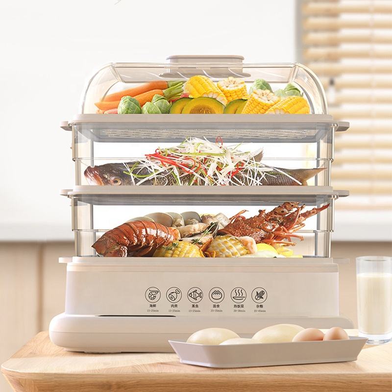 34L 800W 전기 찜기 - 상업용/가정용 3층 다목 - Kitchen Appliances Wholesale 리뷰 및 가격