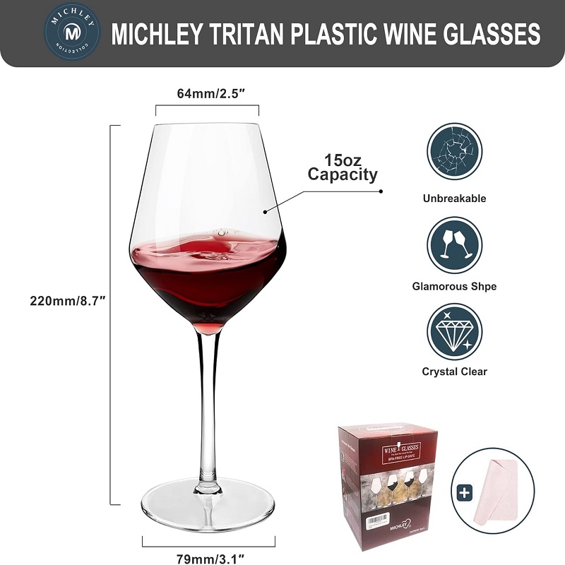 MICHLEY 2/4/6PCS 깨지지 않는 Tritan - Kitchen Appliances Luxury 리뷰 및 가격