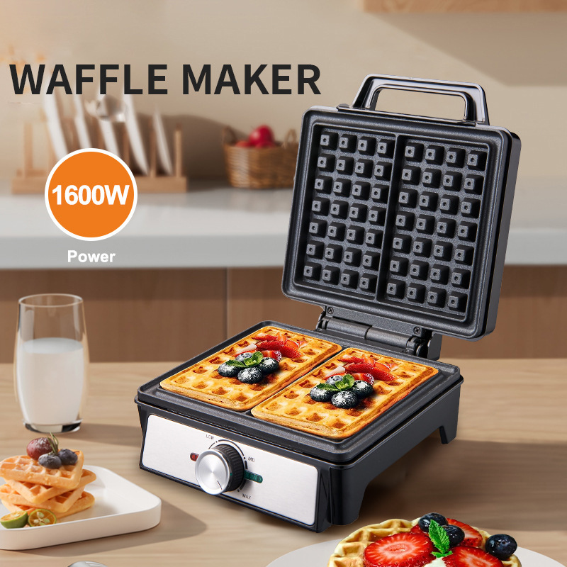와플 메이커 2조각 조절 가능한 온도 전기 아침식사 벨 - Waffle Iron Belgian 리뷰 및 가격