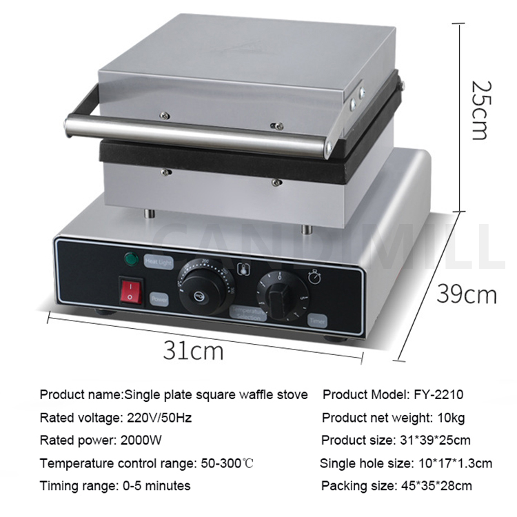 논스틱 와플 메이커 사각 와플 기계 상업용 벨기에 와플 - Waffle Iron Belgian 리뷰 및 가격