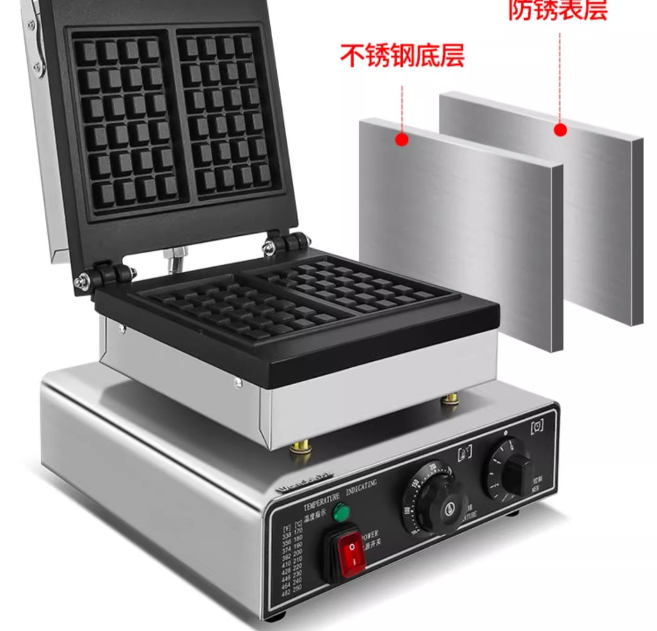 상업용 사각 벨기에 와플 메이커 논스틱 와플 아이언 더 - Waffle Iron Belgian 리뷰 및 가격